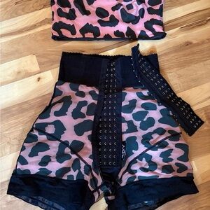 Chic Leopard Print Shapewear Set